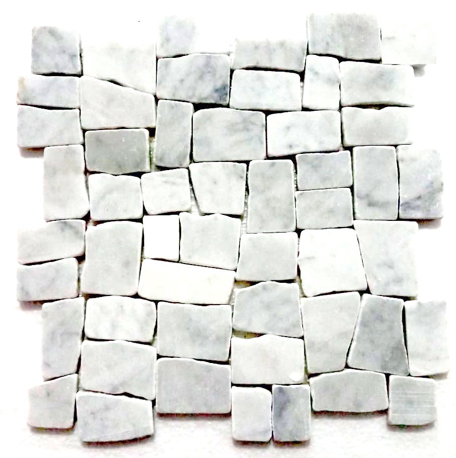 Super White Blocks Mosaic Tile- Pebble Tile Store