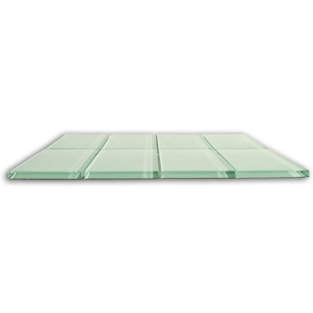 Sage Green Glass Subway Tile- Pebble Tile Shop