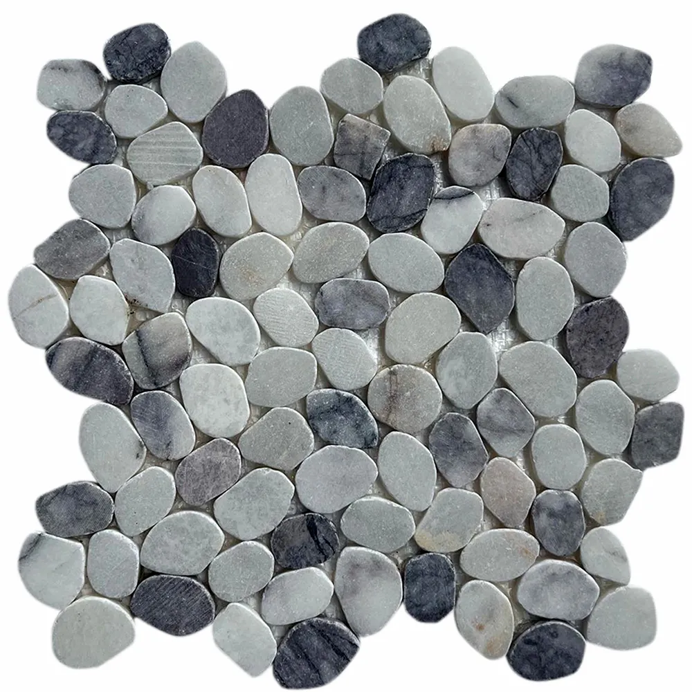 Milas Lilac Small Round Sliced Pebble Tile - Pebble Tile Shop