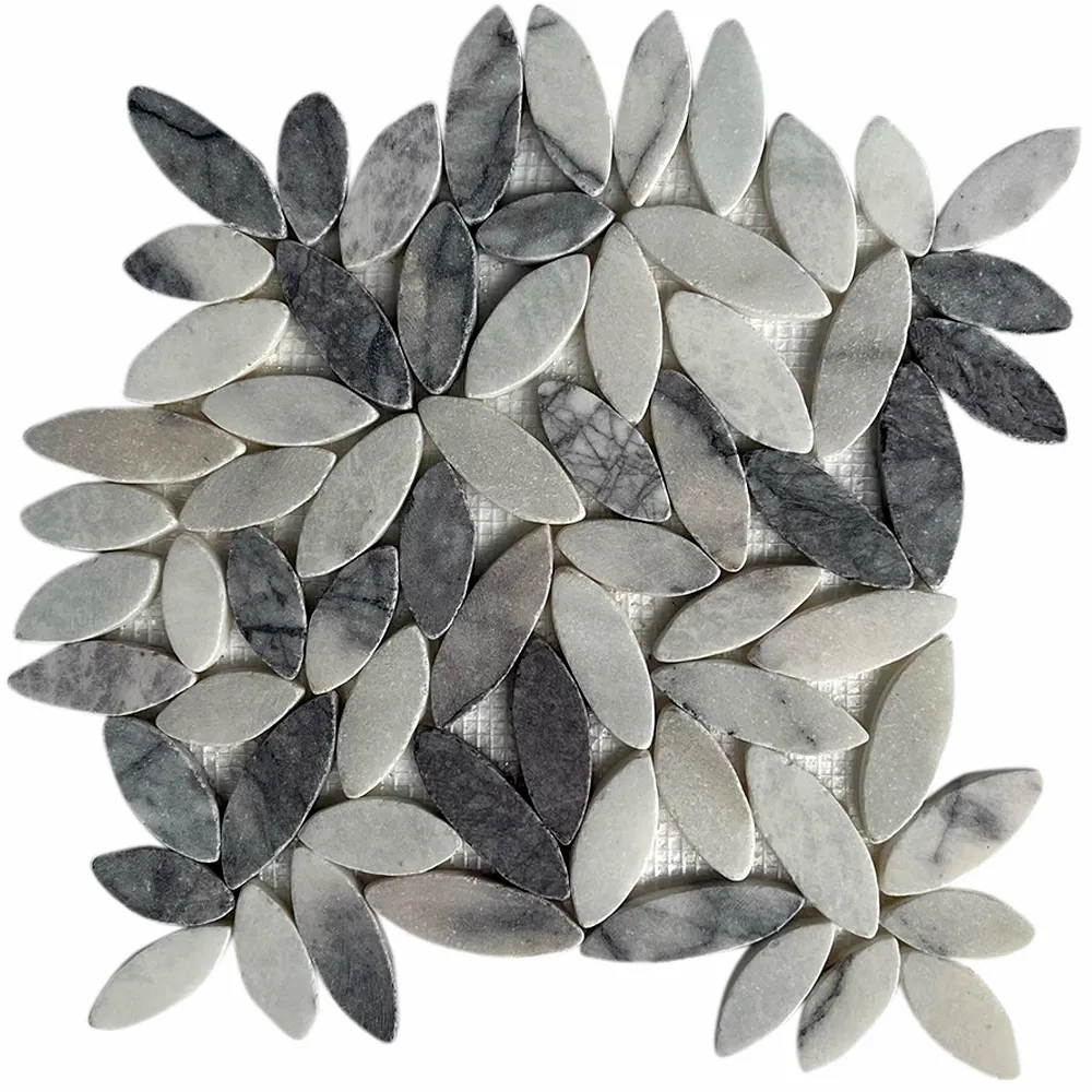 Milas Lilac Flower Flat Sliced Pebble Tile - Pebble Tile Shop