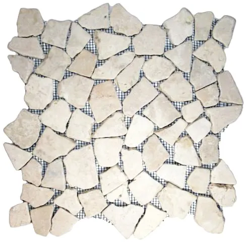 Ecru White Mosaic Tile- Pebble Tile Shop