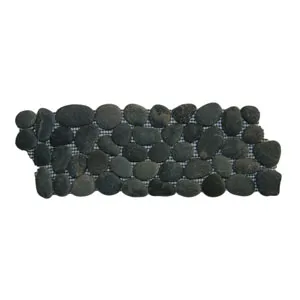 Charcoal Black Pebble Tile Border - Pebble Tile Shop