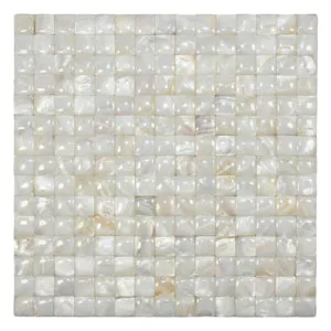 Cream Convex Pearl Tile- Pebble Tile Store