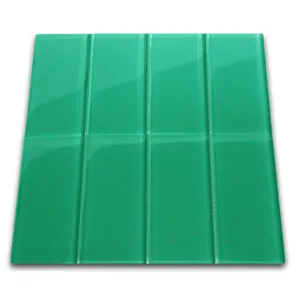 Emerald Glass Subway Tile- Pebble Tile Shop