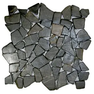 Glazed Grey Mosaic Tile- Pebble Tile Store