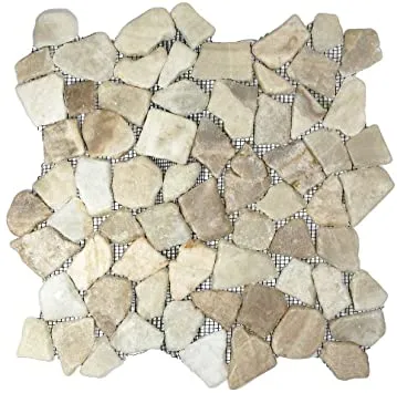 Glazed Mixed Quartz Mosaic Tile- Pebble Tile Shop