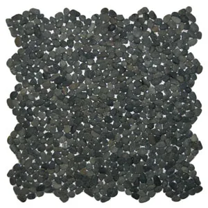 Mini Charcoal Black Pebble Tile- Pebble Tile Shop