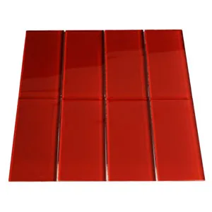 Red Glass Subway Tile - Pebble Tile Store