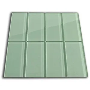 Sage Green Glass Subway Tile - Pebble Tile Shop