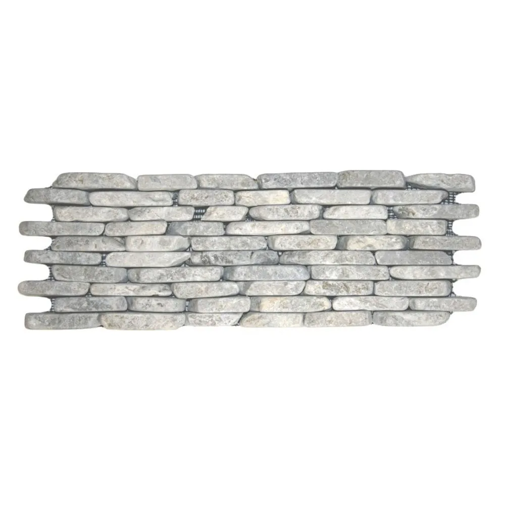 Stone Grey Standing Mosaic Tile- Pebble Tile Shop